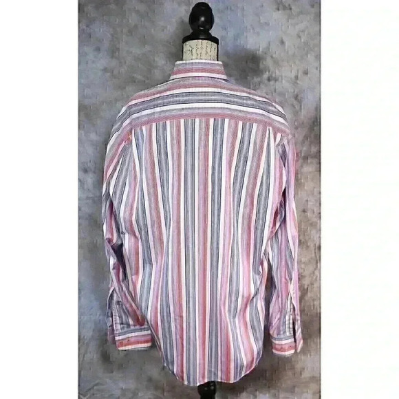 Robert Talbott Carmel Button Down Shirt Large Mens Red/Blue/ Purple 100% Cotton - Picture 7 of 12